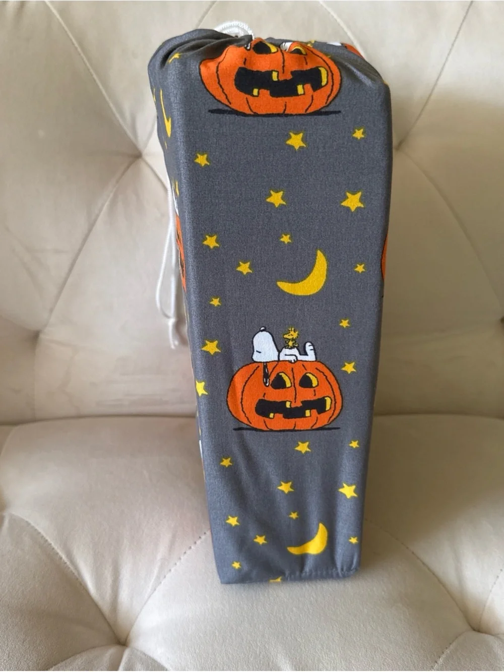 Berkshire Peanuts Halloween Snoopy Pumpkin King Sheet Set - Gray, Orange, Yellow